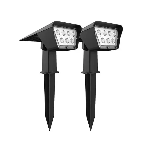 2 Spots solaires projecteurs CURTIS 200LM LUMI JARDIN Meilleure Vente