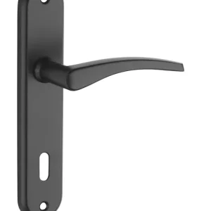 Nouvelle Collection Poignées de porte sur plaques à clé VESTA noir entraxe 165 mm THIRARD