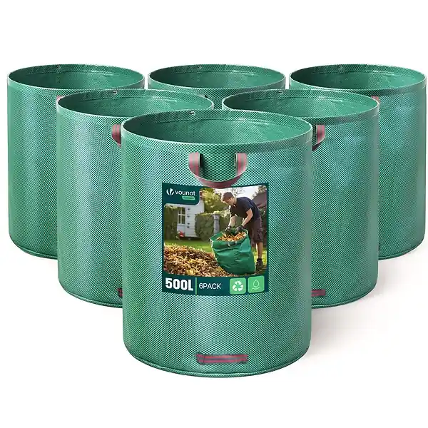 Prix Réduit Sac de jardin 500L Lot de 6 sacs Extra Large VOUNOT
