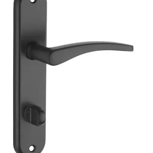 Poignées de porte sur plaques à condamnation VESTA noir entraxe 165 mm THIRARD Achat Immédiat