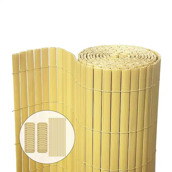 Canisse PVC brise vue ultra renforce avec attaches de fixation 90x300cm beige VOUNOT Marque