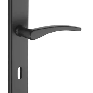 Dernière Chance Poignées de porte sur plaques à clé VESTA noir entraxe 195 mm THIRARD