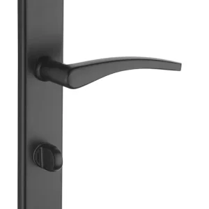 Poignées de porte sur plaques à condamnation VESTA noir entraxe 195 mm THIRARD Satisfait Ou Remboursé