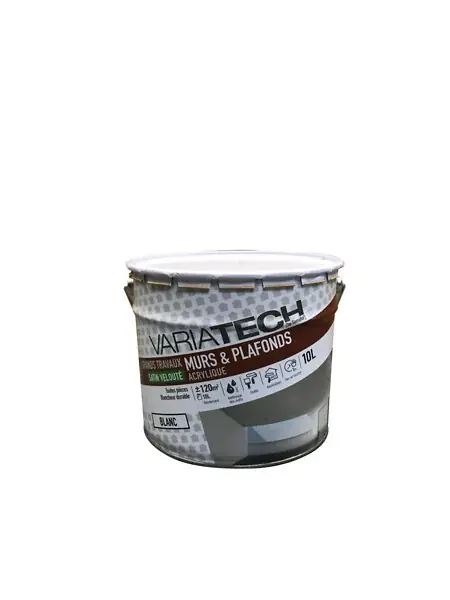 Seulement Aujourd'hui Peinture intérieure - Blanc satin velouté 10L VARIATECH