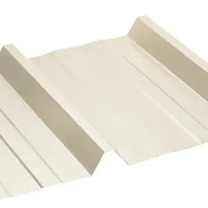 Pas Cher Tole en acier galva laquee nervuree 0,5mm - Beige - 250x105cm ONDOMETAL