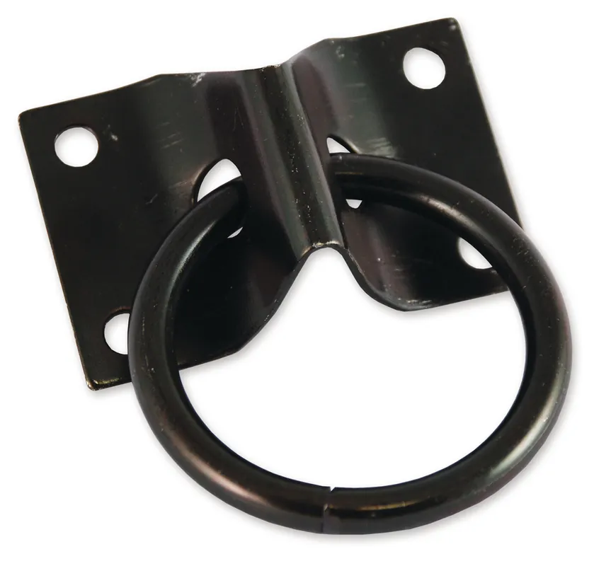 Platine à anneau acier zingué noir diamètre 7 mm diamètre intérieur 50 mm platine 70 x 45 mm CHAPUIS Commander Vite