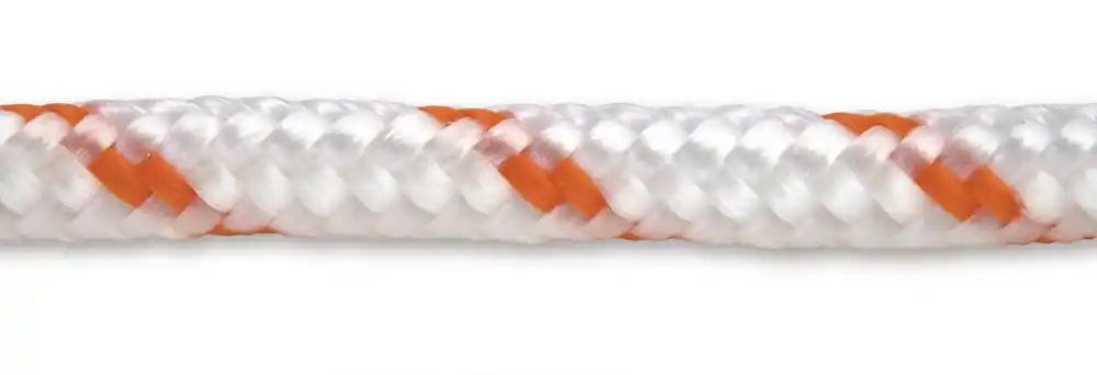 Corde polypropylène tressée résistance 560 kg diamètre 10 mm blanc et orange vendue au mètre CHAPUIS Prix Promo