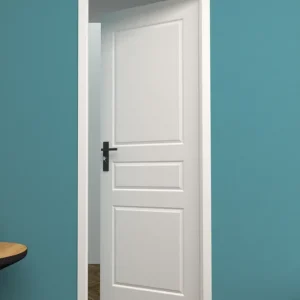 Bloc-porte postformé 3 panneaux H.204 x l.63 cm prépeint poussant droit - SMIS Pas Cher