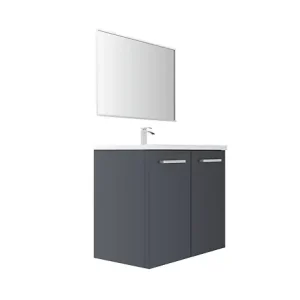 Portes en MDF - Gris Anthracite - Lot de 2 - 70x40x1,8cm VIF Paiement Sécurisé