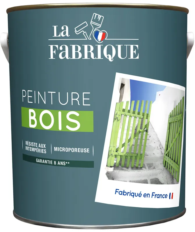 Offre Du Jour Peinture spéciale bois gris argent satin 2,5 l LA FABRIQUE
