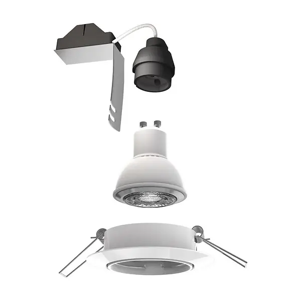 Paiement Sécurisé Lot de 5 spots LED encastrables blancs - Métal - 5W XANLITE