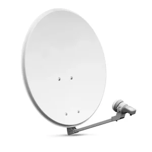 Prix Promo Parabole satellite métal avec LNB Universel - Blanc - 60cm ASTRELL
