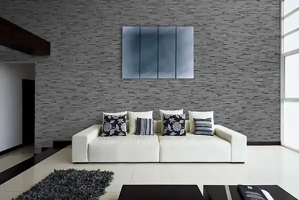 Plaquette de parement mural Vista Grey - Gris - 1m² MODULO Must-Have
