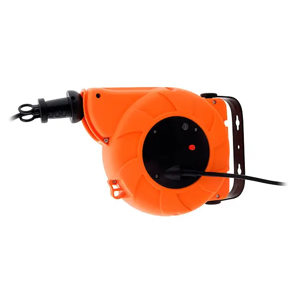Enrouleur mural câble H05VV-F 3G1mm² 11m + 2m - orange - Zenitech Populaire