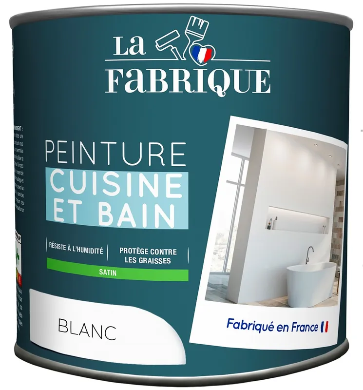 Commander Vite Peinture Cuisine & Bain Blanc satin 500 ml - LA FABRIQUE