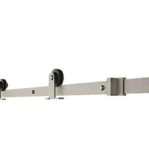 Rail coulissant en kit composé d‘1 rail + 2 amortisseurs + 1 clip acier brossé OPTIMUM Remise