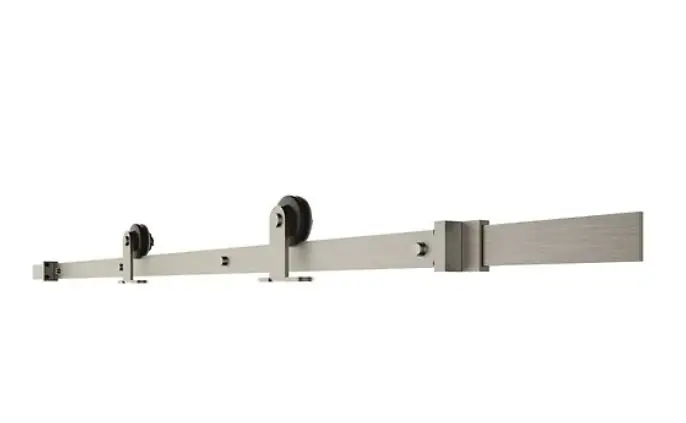 Rail coulissant en kit composé d‘1 rail + 2 amortisseurs + 1 clip acier brossé OPTIMUM Remise