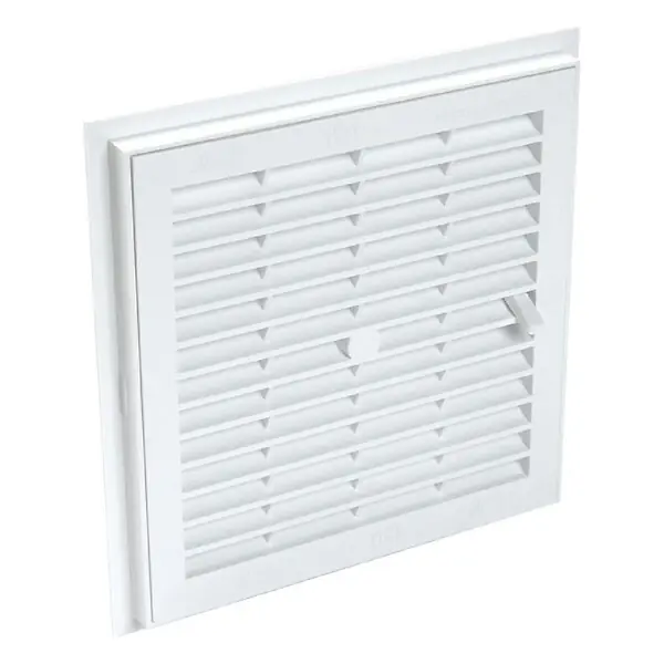 Grille de ventilation Nicoll 1F114 carrée à fermeture 176x176mm blanc Authentique