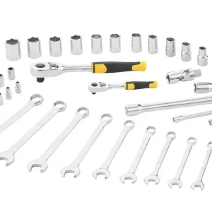 Cliquets 1/4" et 1/2" douilles et clés mixtes coffret 41pièces STANLEY Produit De Marque