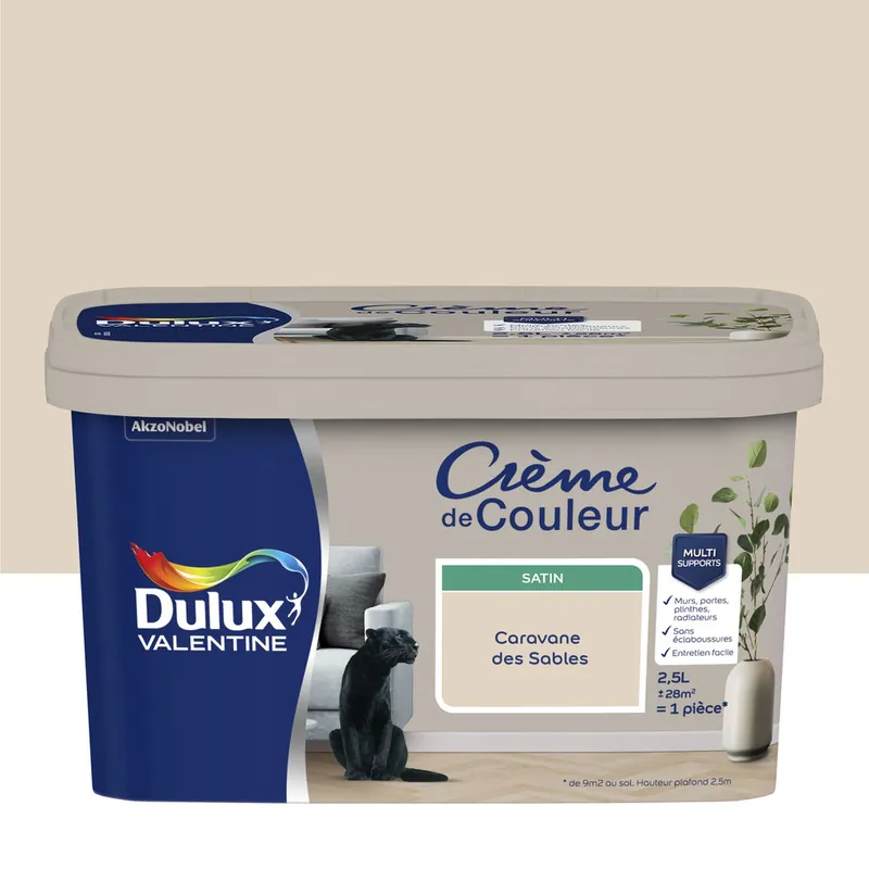 Affaire À Saisir Peinture Crème de Couleur Caravane des Sables satin 2,5 l - DULUX VALENTINE