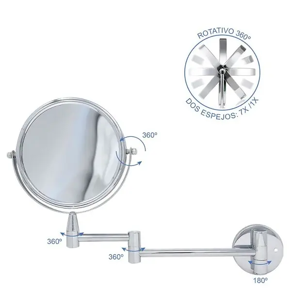 Commander Maintenant Miroir grossissant 7x a fixer avec perçage ou adhésif DEBLANCH