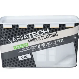 Peinture intérieure blanc opacifiant - Satin velouté - 2.5L VARIATECH Authentique