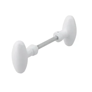 Dernière Chance Bouton de porte double ovoide blanc THIRARD