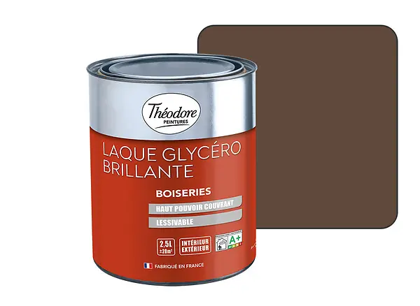 Peinture laque glycéro - Ton bois - Brillant 2,5L THEODORE PEINTURES Bon Marché