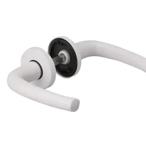 Populaire Poignées de porte béquille double Chantilly blanc THIRARD