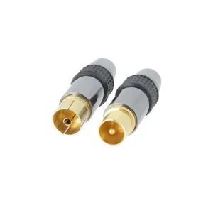 Top Vente Fiches mâle+femelle or 9,52 mm par 2 SEDEA