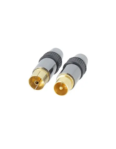 Top Vente Fiches mâle+femelle or 9,52 mm par 2 SEDEA