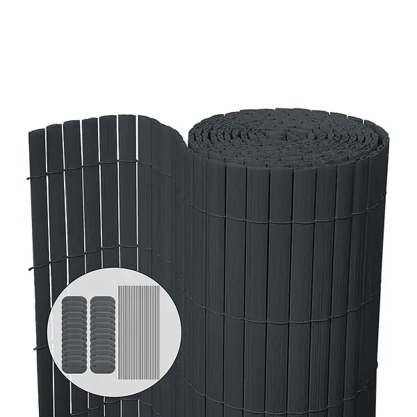 Canisse PVC brise vue ultra renforce avec attaches de fixation 100x300cm gris VOUNOT Vente Flash