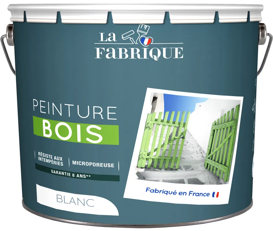 Vente Flash Peinture spéciale bois blanc satin 10 l LA FABRIQUE