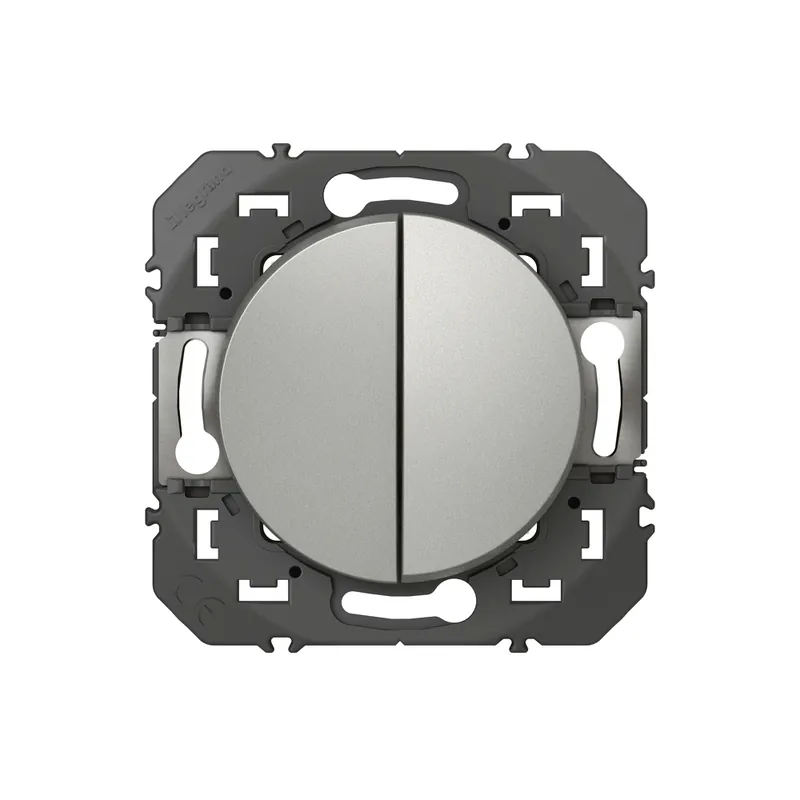 Petit Prix Double va-et-vient 10 A aluminium Dooxie LEGRAND