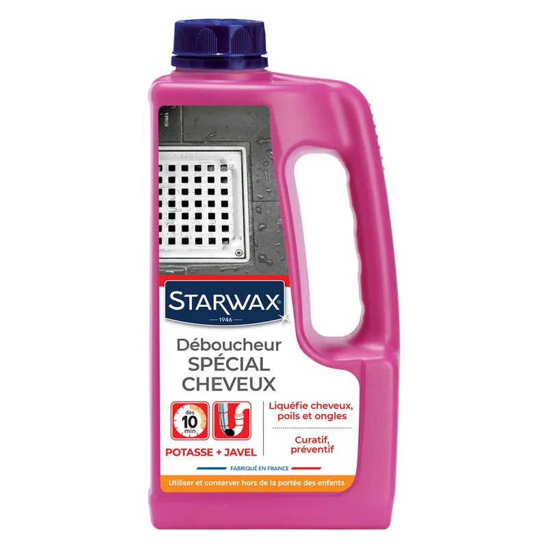 Vente Flash Déboucheur canalisations spécial cheveux 1 l STARWAX