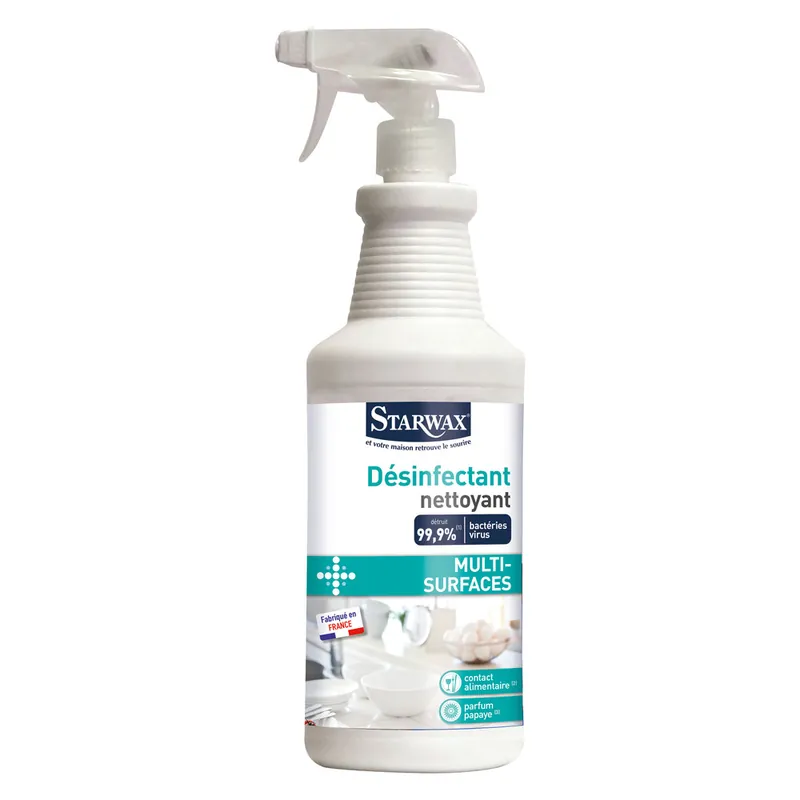 Désinfectant nettoyant multi-surfaces pulvérisateur 1 l STARWAX Achat Immédiat