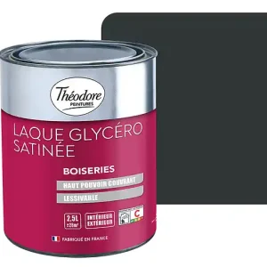 Bon Plan Peinture laque glycéro - Noir - Satin - 2,5L THEODORE PEINTURES