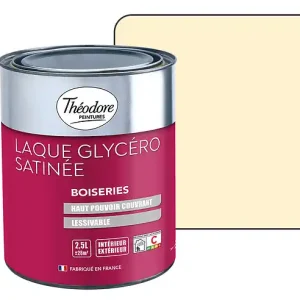 Peinture laque glycéro - Ivoire - Satin - 2,5L THEODORE PEINTURES Meilleur Prix