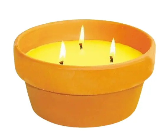 Bougie à la citronnelle 3 mèches répulsif extérieur anti-moustique Fuji - SIAM Nouvelle Collection