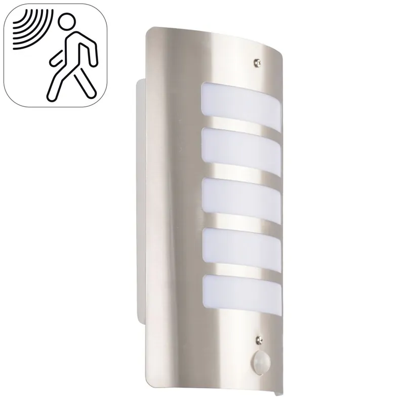Quantité Limitée Applique extérieur E27 détecteur de mouvements Harbour nickel brossé IP44 20W - COREP