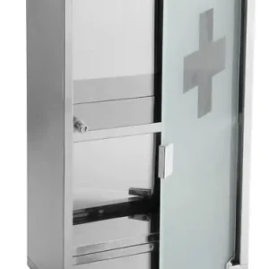 Commander Vite Armoire de pharmacie Genoa - Gris chromé - H.50xL.30xP.15cm MP GLASS