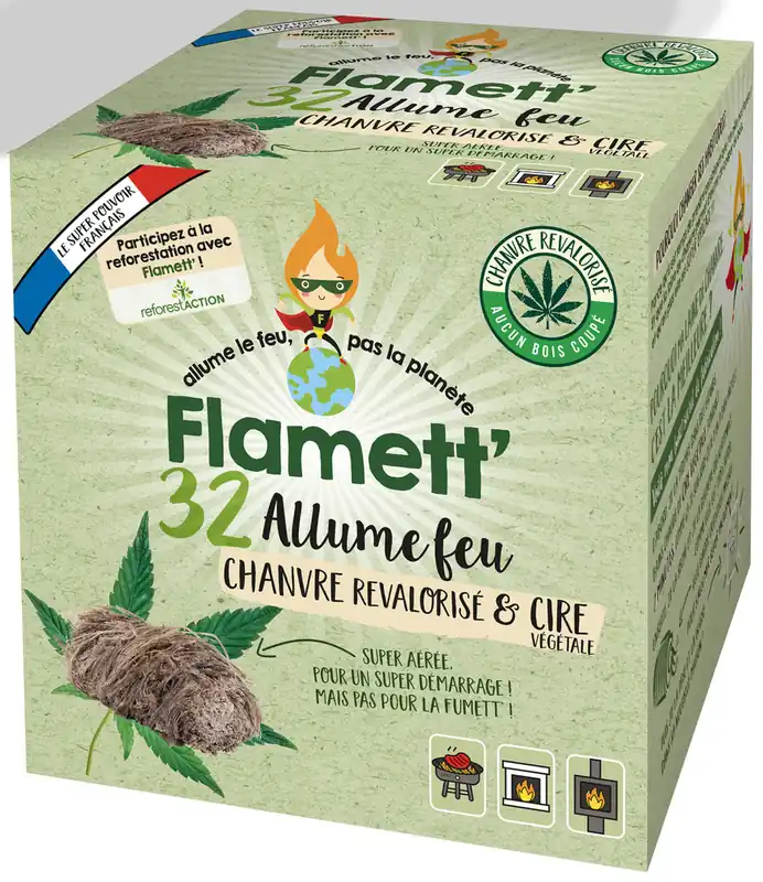 Allume feu laine de chanvre PYROFEU Offre Du Jour
