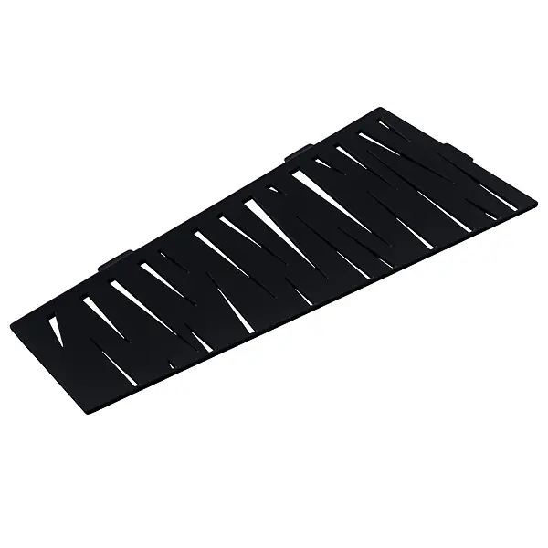 Commander Maintenant Etagère de douche en acier inox noir 26,2 x 12/7 cm x 2 mm - Rectangulaire design Tiger - fixation sans perçage U-TILE