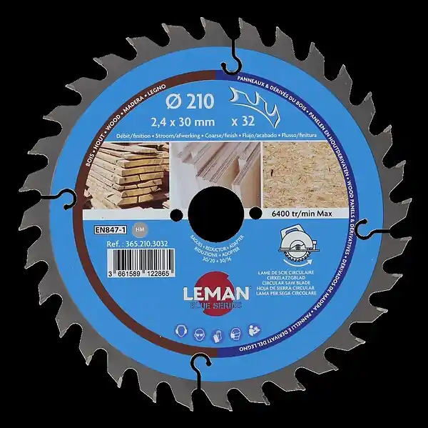 Solde Lame scie circulaire carbure - 210mm - 32 dents LEMAN