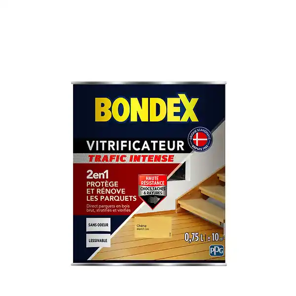 Vitrificateur parquet trafic intense - Chêne Ciré - 0,75L BONDEX Meilleur Choix