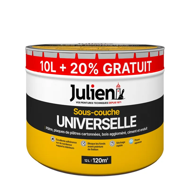 Sous couche universel 10 L + 20 % gratuit - JULIEN Prix Cassé