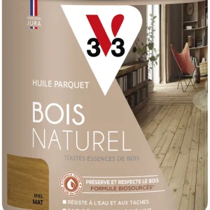 Huile parquet bois naturel miel mat 750 ml - V33 Commander Vite