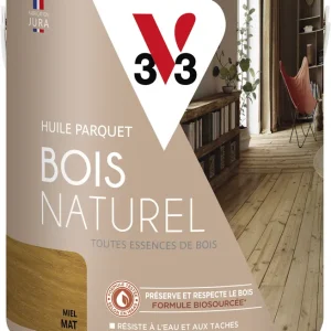 Huile parquet bois naturel miel mat 2.5 l - V33 Paiement Sécurisé