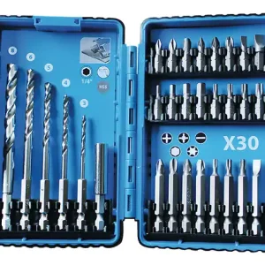 Coffret forets métal et embouts 30 pièces - Acier HSS LEMAN Achat Immédiat
