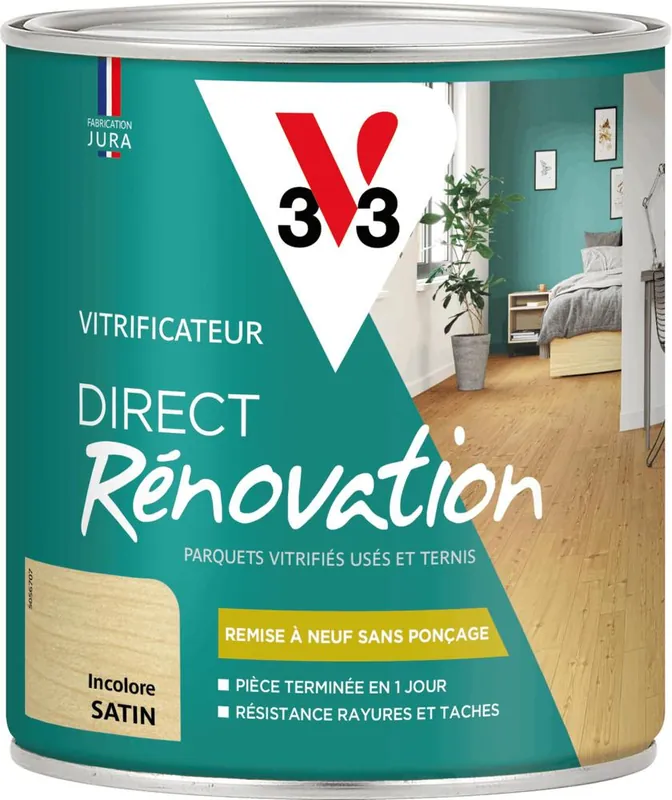 Populaire Vitrificateur Direct Rénovation incolore mat 750 ml - V3